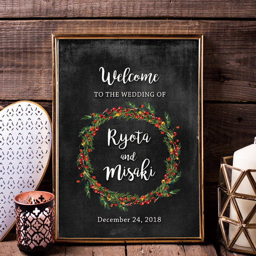 デコパージュ ꔛꕤ ウェルカムボード Xmas デコパージュ ꔛꕤ