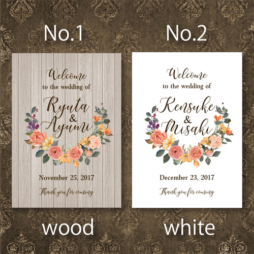 ウェルカムボード aoao ウェルカムボード】mono（A4）／32 design | AWINS.CO