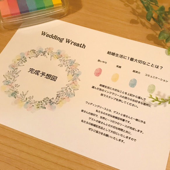 ウェディングツリー 結婚証明書〜ゲストの皆さんと作るウェディングリース〜 5枚目の画像