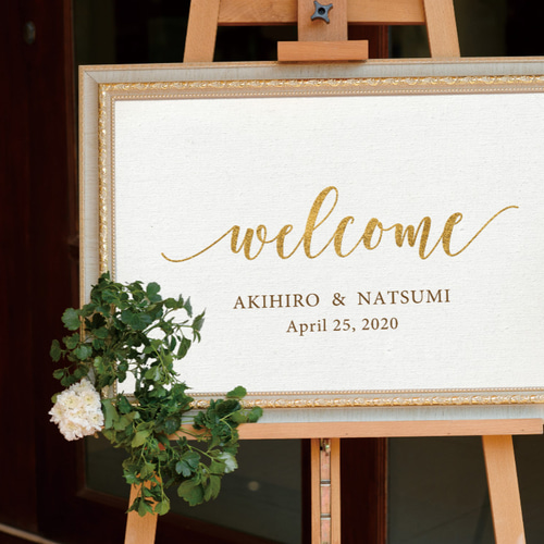 最短3日以内に発送可】キャンバス風 Gold カリグラフィー