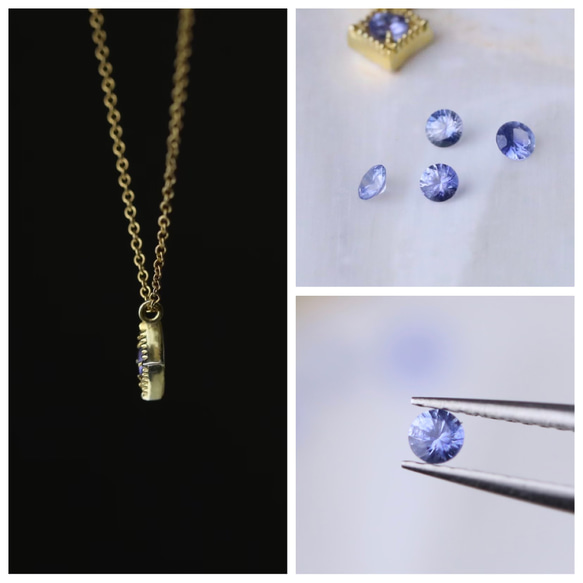 （展覽）14kgf鏈/ 9月生日石◇藍寶石鑽石項鍊&lt;LN004sa&gt; 第3張的照片