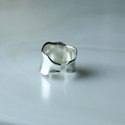 〈silver925〉waving plate  ring 2〜25号 なみなみシルバーリング〈LR025〉 6枚目の画像