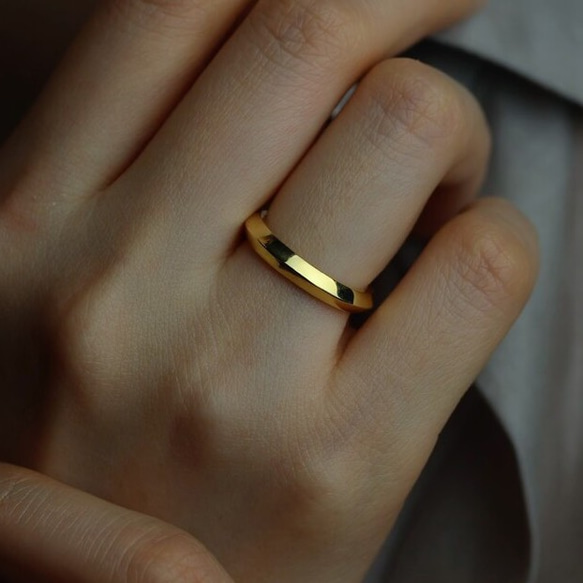 &lt;Silver 925&gt;戒指&quot;V形&quot;2.3mm厚戒指&lt;LR034&gt; 第1張的照片