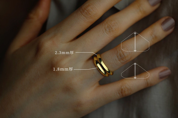 &lt;Silver 925&gt;戒指&quot;V形&quot;2.3mm厚戒指&lt;LR034&gt; 第8張的照片