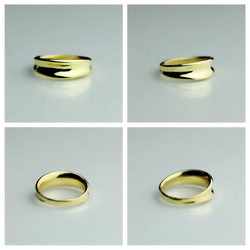 &lt;10K / 18K / Platinum&gt; 戒指“Reverse Komaru Thin”戒指配對 &lt;VR0 第10張的照片