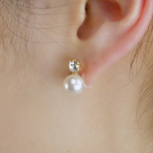 14kgfピアスorイヤリング◇tradstyleパールピアス 金属アレルギー対応