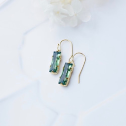 我改變了頁面。 &lt;222&gt; Stick Swarovski Earrings ~ Erinite Green or 第4張的照片