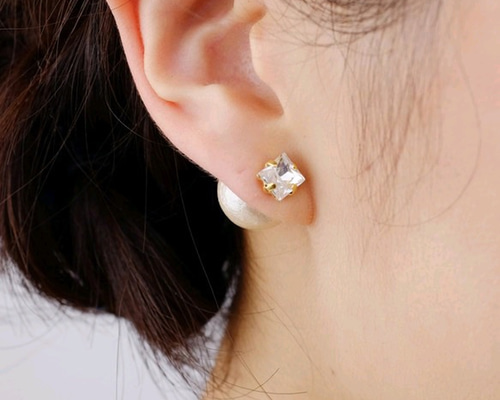 ピアスorイヤリング◇14mm or 12mmバックパールキャッチ