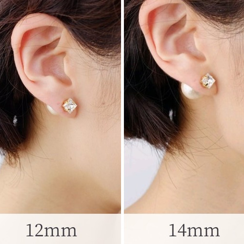 ピアスorイヤリング◇14mm or 12mmバックパールキャッチ