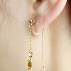 <n_352> [耳環（樹脂無孔）]春季施華洛世奇波浪美式耳環風格耳環 第3張的照片