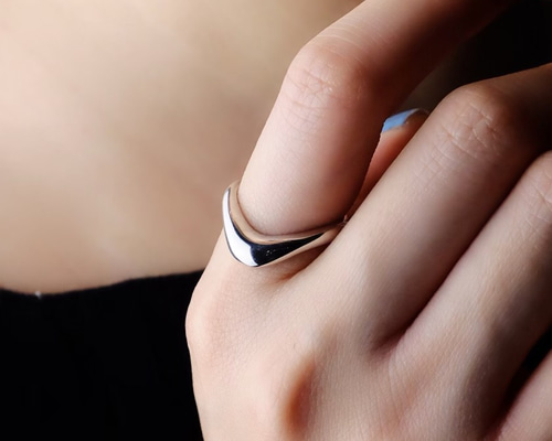 Amazon | [ChicSilver] 10mm シルバー925 指輪 レディース 太め