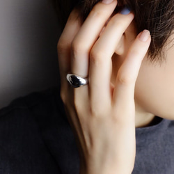 <r_15> 〈silver925〉Plump ring 7〜28号［wide］ぽってりシルバーリング 3枚目の画像