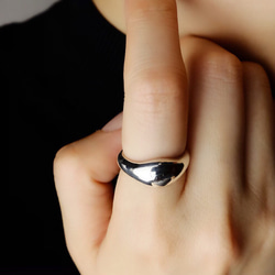 <r_14> 〈silver925〉Plump  ring 2〜25号［slim］ぽってりボリュームシルバーリング 1枚目の画像