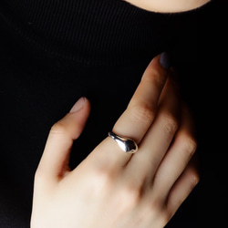 <r_14> 〈silver925〉Plump  ring 2〜25号［slim］ぽってりボリュームシルバーリング 8枚目の画像