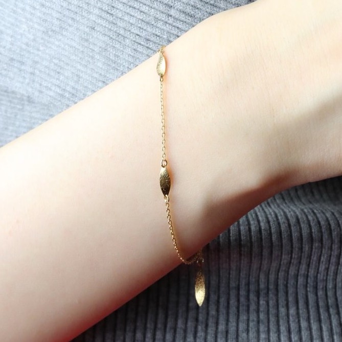 <cb_h14> 14kgf◇小さなリーフブレスレット