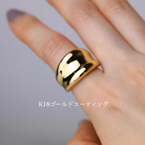 LR002W> 〈silver925〉Plump 逆甲丸 ring 7〜28号［Wide
