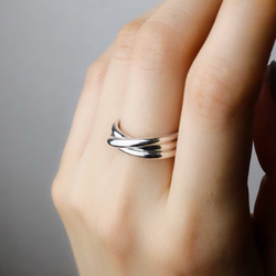 <LR001>&lt;Silver925&gt; 3line ring No. 2-25 [slim] 三重銀戒指 第1張的照片