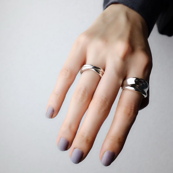 <LR001>&lt;Silver925&gt; 3line ring No. 2-25 [slim] 三重銀戒指 第2張的照片