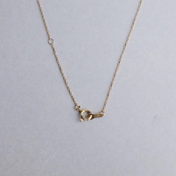 &lt;K10 / K18&gt; Wave Round Initial Necklace S size<VN001S> 第8張的照片