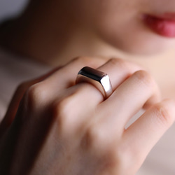 silver925〉スクエアシグネットリング〈Slim〉5〜25号〈LR010S〉 指輪