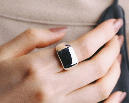 楽天市場】〈シルバー925〉シグネットリング step signet ring