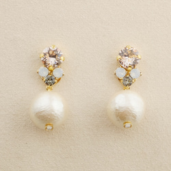 施華洛世奇&棉珍珠珠寶耳環 Classic "silk" 第2張的照片