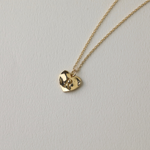 ファンテ❣️ヘッド&ネックレス 2点 K18〉ウェーブハートイニシャルネックレス<VN002> ネックレス