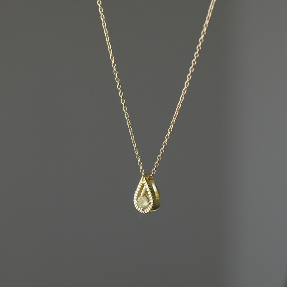 リンネックレス イエローゴールド、ダイヤモンド、シトリン ネックレス 16mm - Damiani