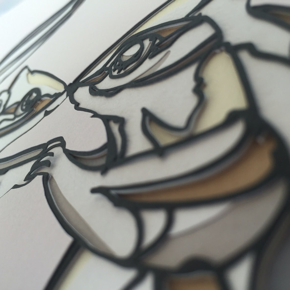 シマリス(日本発祥の立体アート:彫紙アート) 2枚目の画像