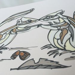 シマリス(日本発祥の立体アート:彫紙アート) 3枚目の画像