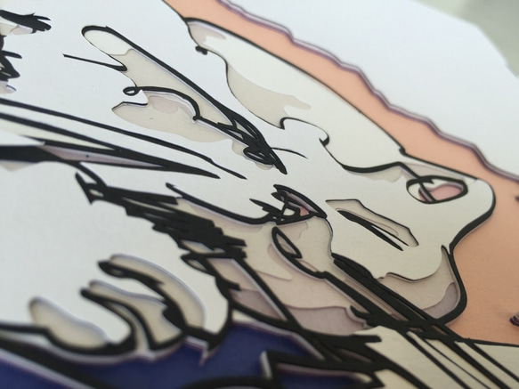 幸せそうね(日本発祥の立体アート:彫紙アート) 