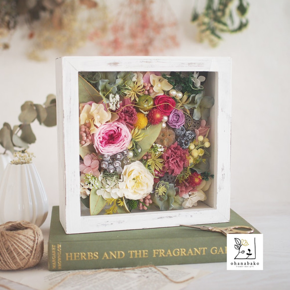 《MESSAGE PRINTING》happy colorful flowers frame, board box 第3張的照片