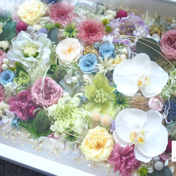 《special day gift》happy colorful preservrd flowers art frame 第3張的照片