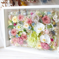 《special day gift》happy colorful preservrd flowers art frame 第4張的照片