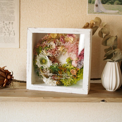 《MESSAGE PRINTING》happy colorful flowers frame, board box 第2張的照片