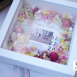 《MESSAGE PRINT》happy colorful preserved flowers photo frame 第6張的照片