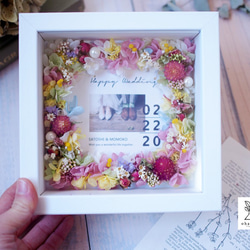 《MESSAGE PRINT》happy colorful preserved flowers photo frame 第7張的照片