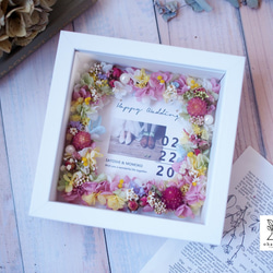 《MESSAGE PRINT》happy colorful preserved flowers photo frame 第8張的照片