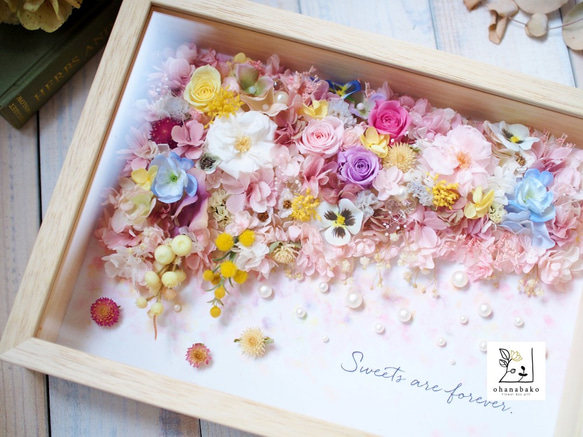 《NAMING PRINT》happy colorful flowers & Watercolr frame 第2張的照片