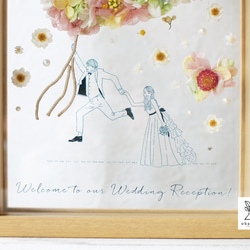 《NAME PRINTING◎wedding》heart balloon colorful flowers frame 第3張的照片