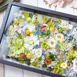 《special day gift》happy colorful preservrd flowers art frame 第2張的照片