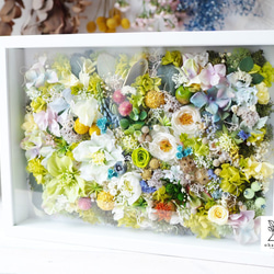 《special day gift》happy colorful preservrd flowers art frame 第5張的照片
