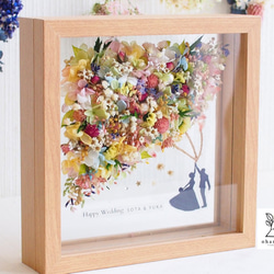 《NAME PRINTING◎wedding》happy balloon colorful flowers frame 第2張的照片