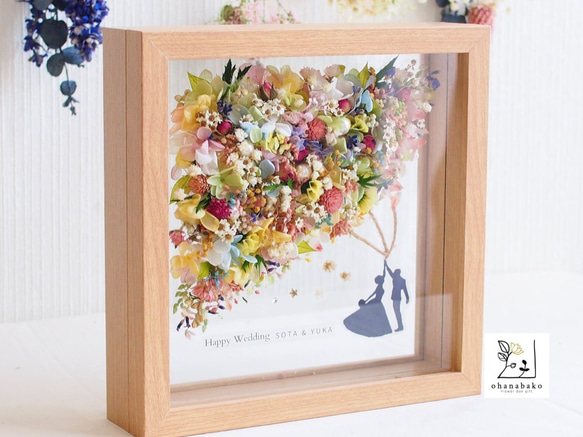 《NAME PRINTING◎wedding》happy balloon colorful flowers frame 第2張的照片