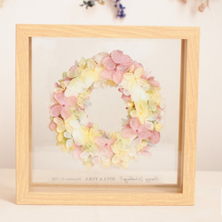 《NAMING PRINT》happy colorful flowers wreath board, box frame 第6張的照片