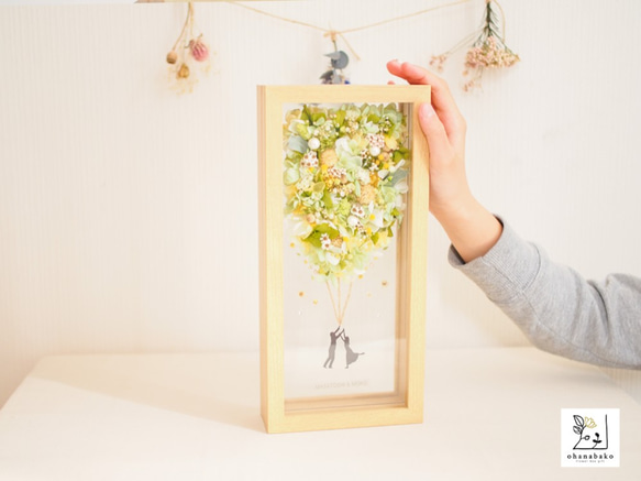 《NAMING PRINT◎wedding》happy balloon colorful flowers frame 第1張的照片