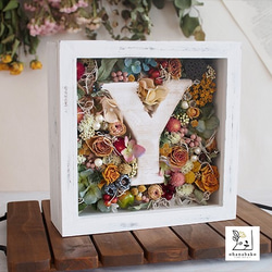 《INITIALS you choice》happy colorful dried flowers wood frame 第1張的照片