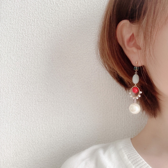 EARRING:「茶猫」 猫じゃらし 5枚目の画像