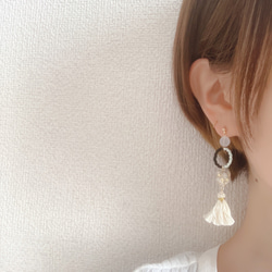 EARRING:「白猫」 猫じゃらし 5枚目の画像