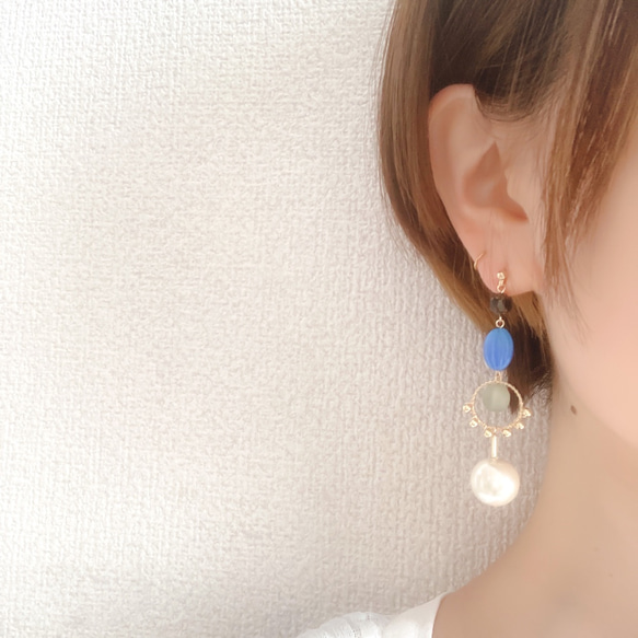 EARRING:「白猫」 猫じゃらし 6枚目の画像